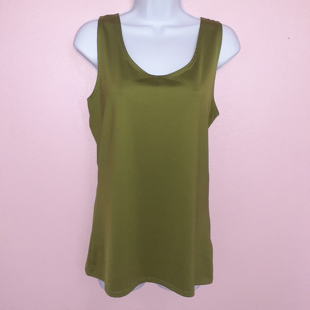 Oliver green large Ellen Tracy tank top strech